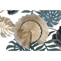 Decoración de pared 3D en metal multicolor estilo tropical con hojas Amaz Catálogo