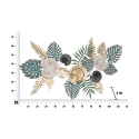 Decoración de pared 3D en metal multicolor estilo tropical con hojas Amaz Elección