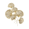 Decoración de pared 3D en metal dorado con hojas Iris Promoción