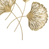 Decoración de pared 3D en metal dorado con hojas Iris Catálogo