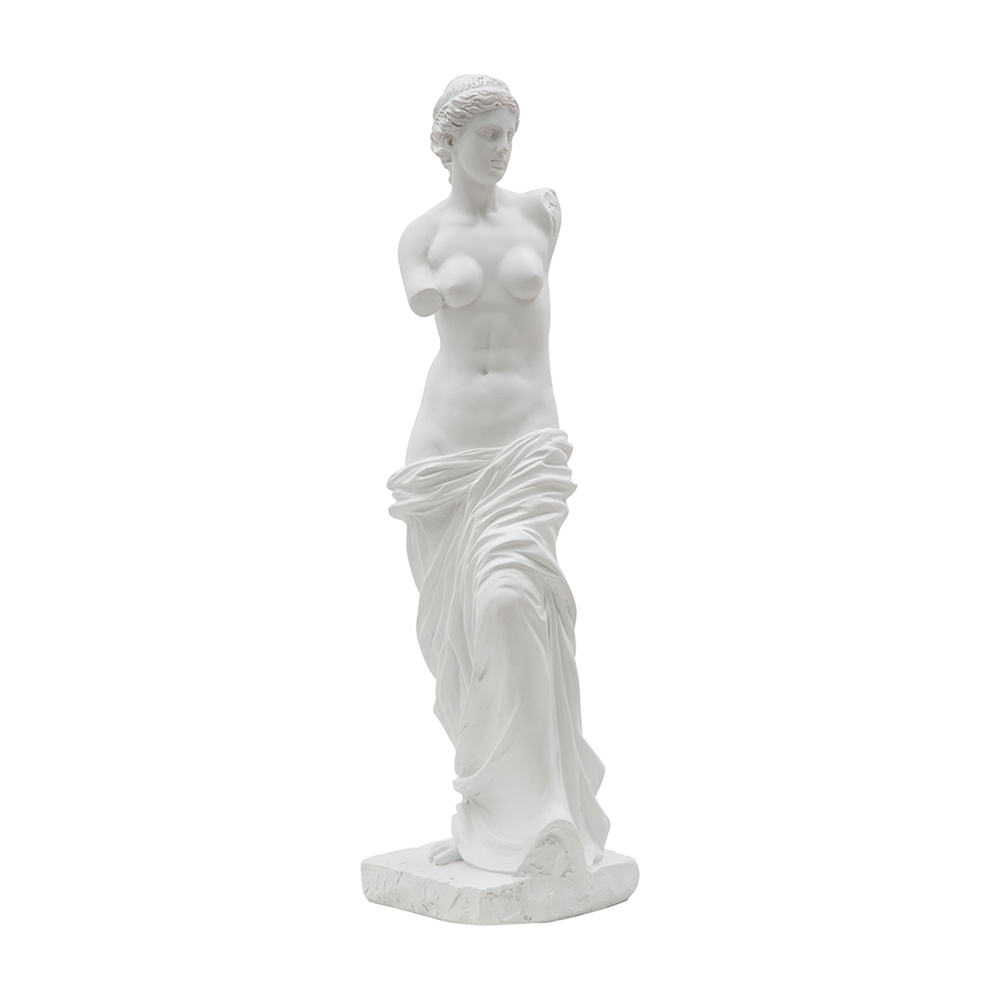 Estatua clásica decorativa de mesa en polirresina blanca h49cm estilo griego Promoción Estatua clásica decorativa de mesa en polirresina blanca h49cm estilo griego Promoción
