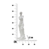 Estatua clásica decorativa de mesa en polirresina blanca h49cm estilo griego Stock