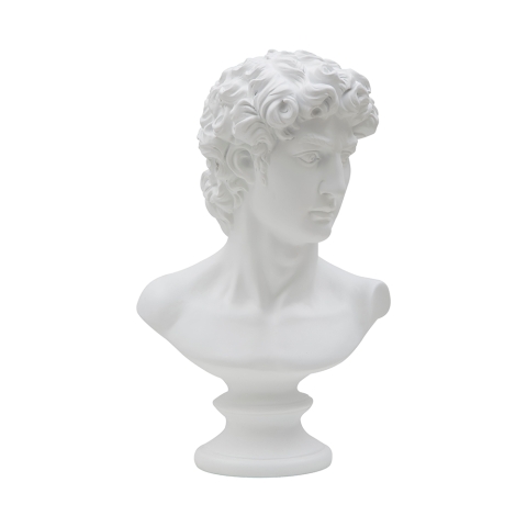 Busto clásico decorativo en poliresina h34cm Man Promoción