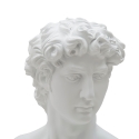 Escultura clásica decorativa de medio busto en poliresina h34cm Man Oferta