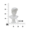 Escultura clásica decorativa de medio busto en poliresina h34cm Man Stock