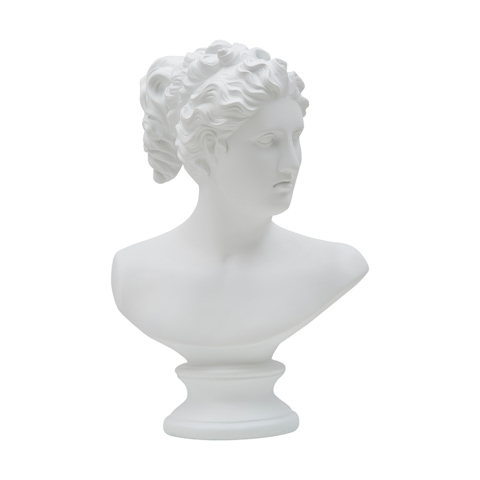 Busto decorativo clásico de mujer en poliresina h34 cm Promoción