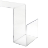 Mesa de diseño en plexiglás transparente con portarevistas S-Table Rebajas