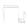 Mesa de diseño en plexiglás transparente con portarevistas S-Table Oferta