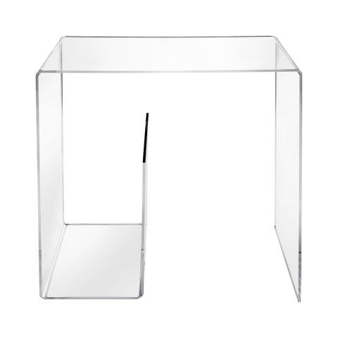 Mesa de centro de plexiglás transparente 33x50x50cm G Table Promoción