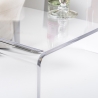 Mesa moderna de plexiglás transparente 40x81x36cm para sala de estar Milvio Oferta