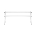 Mueble para TV moderno de plexiglás transparente 33x100x50cm Visio Oferta