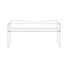 Mueble para TV moderno de plexiglás transparente 33x100x50cm Visio Oferta