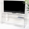 Mueble para TV moderno de plexiglás transparente 33x100x50cm Visio Venta