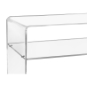 Mueble para TV moderno de plexiglás transparente 33x100x50cm Visio Rebajas