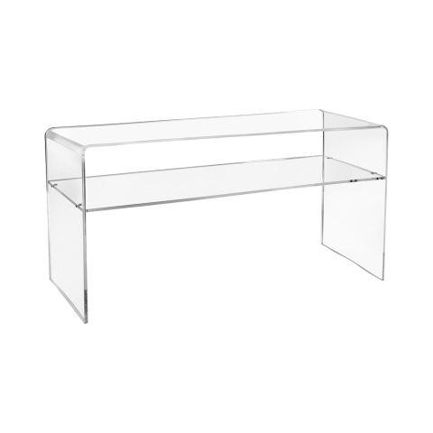 Mueble para TV moderno de plexiglás transparente 33x100x50cm Visio Promoción