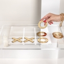 Juego de Tres en Raya de plexiglás transparente Fila 3 Gold Silver Venta