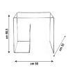 Mesa de centro de plexiglás transparente 33x50x50cm G Table Catálogo