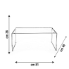 Mesa moderna de plexiglás transparente 40x81x36cm para sala de estar Milvio Catálogo