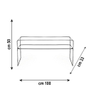 Mueble para TV moderno de plexiglás transparente 33x100x50cm Visio Descueto