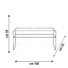Mueble para TV moderno de plexiglás transparente 33x100x50cm Visio Descueto