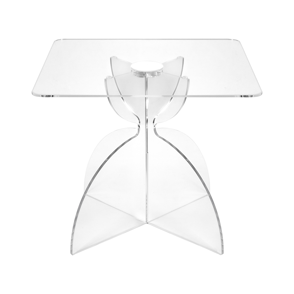 Mesa de centro cuadrada 50x50cm en plexiglás transparente Tessara Promoción Mesa de centro cuadrada 50x50cm en plexiglás transparente Tessara Promoción