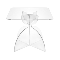 Mesa de centro cuadrada 50x50cm en plexiglás transparente Tessara Promoción
