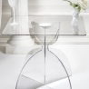 Mesa de centro cuadrada 50x50cm en plexiglás transparente Tessara Oferta
