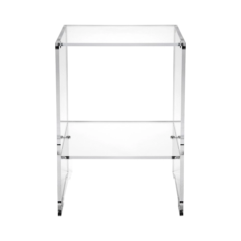 Mesa de centro de diseño en plexiglás transparente 29x32x45cm Contigo Promoción