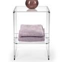 Mesa de centro de diseño en plexiglás transparente 29x32x45cm Contigo Oferta