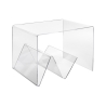 Mesa de centro de plexiglás transparente con revistero Zigozago Promoción