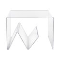 Mesa de centro de plexiglás transparente con revistero Zigozago Oferta