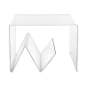 Mesa de centro de plexiglás transparente con revistero Zigozago Oferta