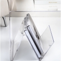 Mesa de centro de plexiglás transparente con revistero Zigozago Rebajas