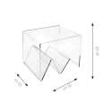 Mesa de centro de plexiglás transparente con revistero Zigozago Catálogo