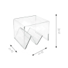 Mesa de centro de plexiglás transparente con revistero Zigozago Catálogo