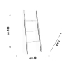 Escalera porta toallas de plexiglás transparente 40×100cm Penrose Small Rebajas
