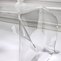 Mesa de centro cuadrada de diseño Drappeggi en plexiglás Descueto