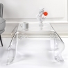 Mesa de centro cuadrada de diseño Drappeggi en plexiglás Venta
