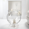 Mesa de centro esférica con almacenaje en plexiglás transparente Boollino Venta