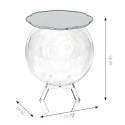 Mesa de centro esférica con almacenaje en plexiglás transparente Boollino Precio