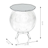 Mesa de centro esférica con almacenaje en plexiglás transparente Boollino Precio