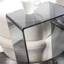 Mesa auxiliar móvil de plexiglás transparente para sala de estar Viceversa Descueto