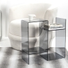 Mesa auxiliar móvil de plexiglás transparente para sala de estar Viceversa Rebajas