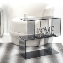 Mesa auxiliar móvil de plexiglás transparente para sala de estar Viceversa Venta