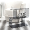 Mesa auxiliar móvil de plexiglás transparente para sala de estar Viceversa Venta