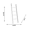 Escalera para toallas de baño en plexiglás transparente Penrose Big Rebajas