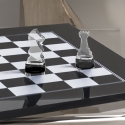 Tablero de ajedrez y damas de diseño en plexiglás transparente Kasparov Rebajas