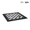 Tablero de ajedrez y damas de diseño en plexiglás transparente Kasparov Promoción