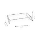 Soporte para monitor de escritorio en plexiglás transparente 25x49x8cm Oly Modelo