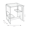Mesa auxiliar de salón y dormitorio en plexiglás transparente Enan Coste